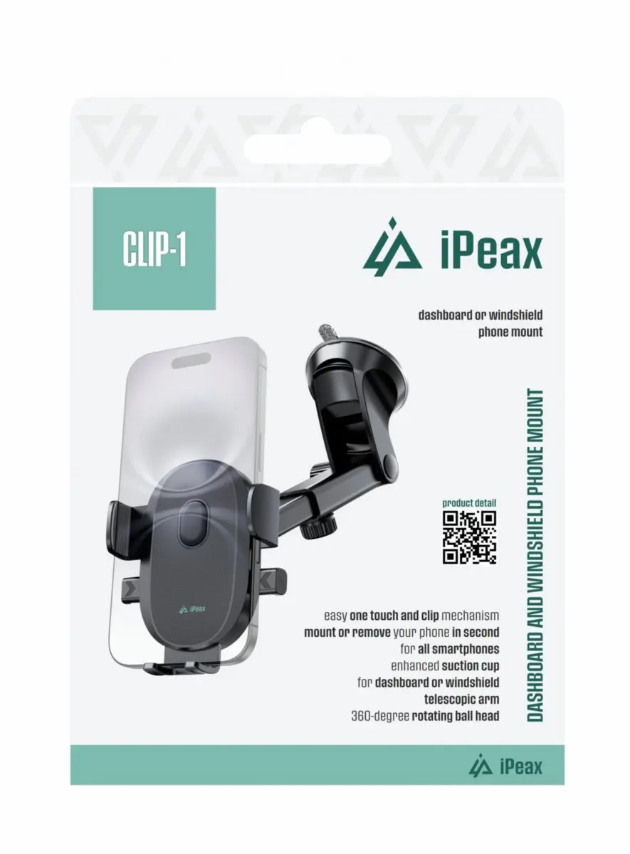 DRŽÁK DO AUTA NA PALUBNÍ DESKU CLIP-1 ČERNÝ