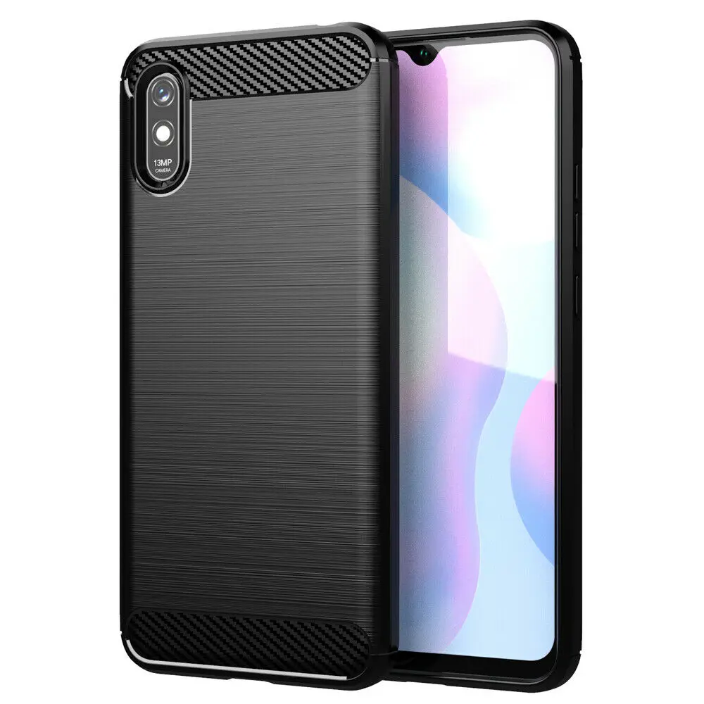 Techsuit Karbon Silikon Xiaomi Redmi 9A Redmi 9AT Černý