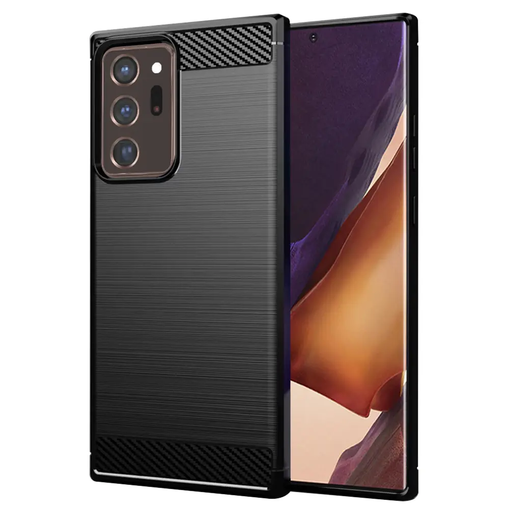 Techsuit Karbon Silikon Samsung Galaxy Note 20 Ultra Černý