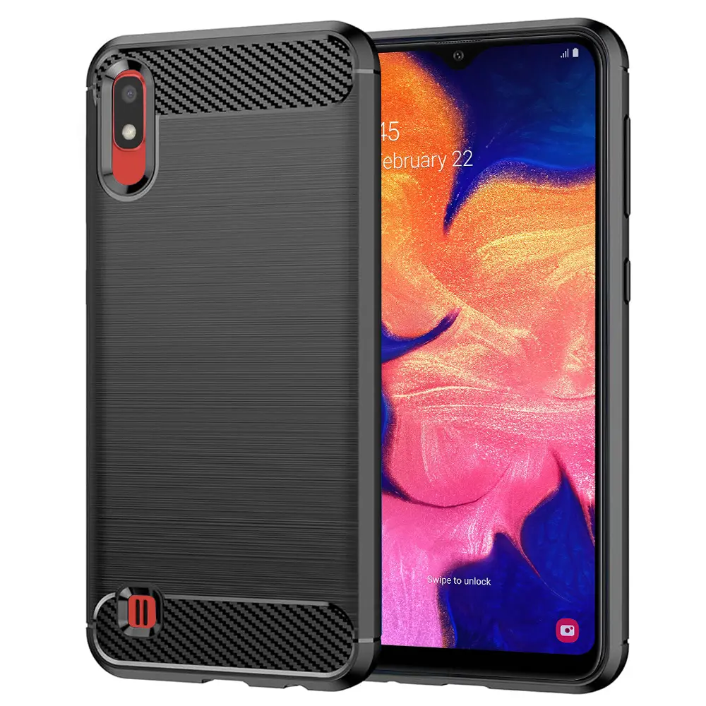Techsuit Karbon Silikon Samsung Galaxy A10 M10 Černá
