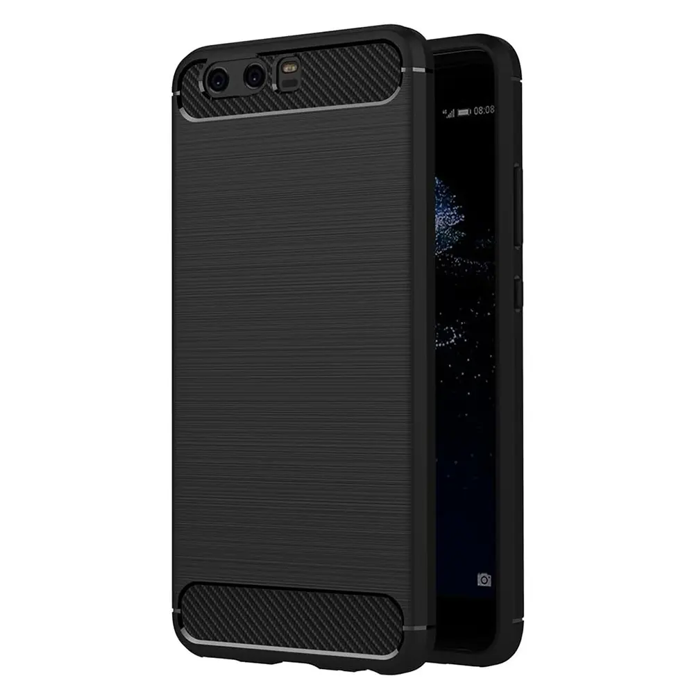Techsuit Karbon Silikon Huawei P10 Plus Černý
