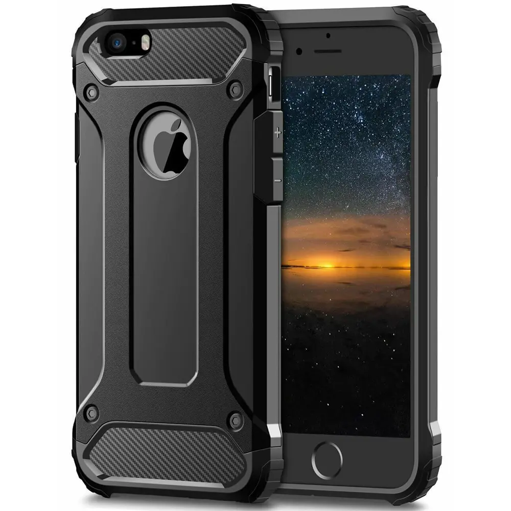 Techsuit Hybridní Brnění iPhone 5 iPhone 5s iPhone SE Černý