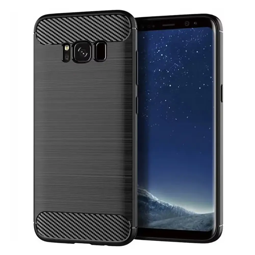 Techsuit Karbon Silikon Samsung Galaxy S8 Černá