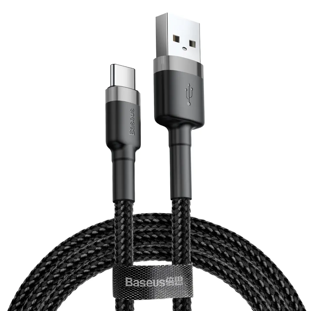 Baseus Datový kabel Cafule USB to Type-C 2A 2M Gray Black