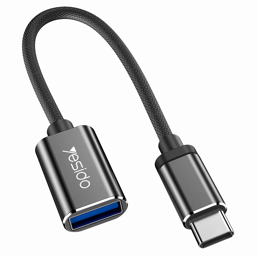 Yesido OTG Kabel Adaptér GS01 Type-C na USB 2.0 Plug &amp; Play Černý
