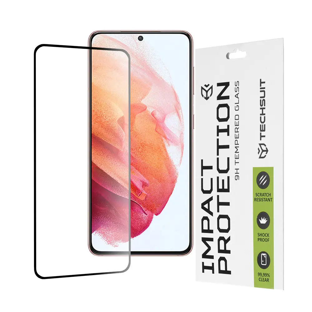 Techsuit 111D Celoplošné sklo plné lepení Samsung Galaxy S21 5G Black
