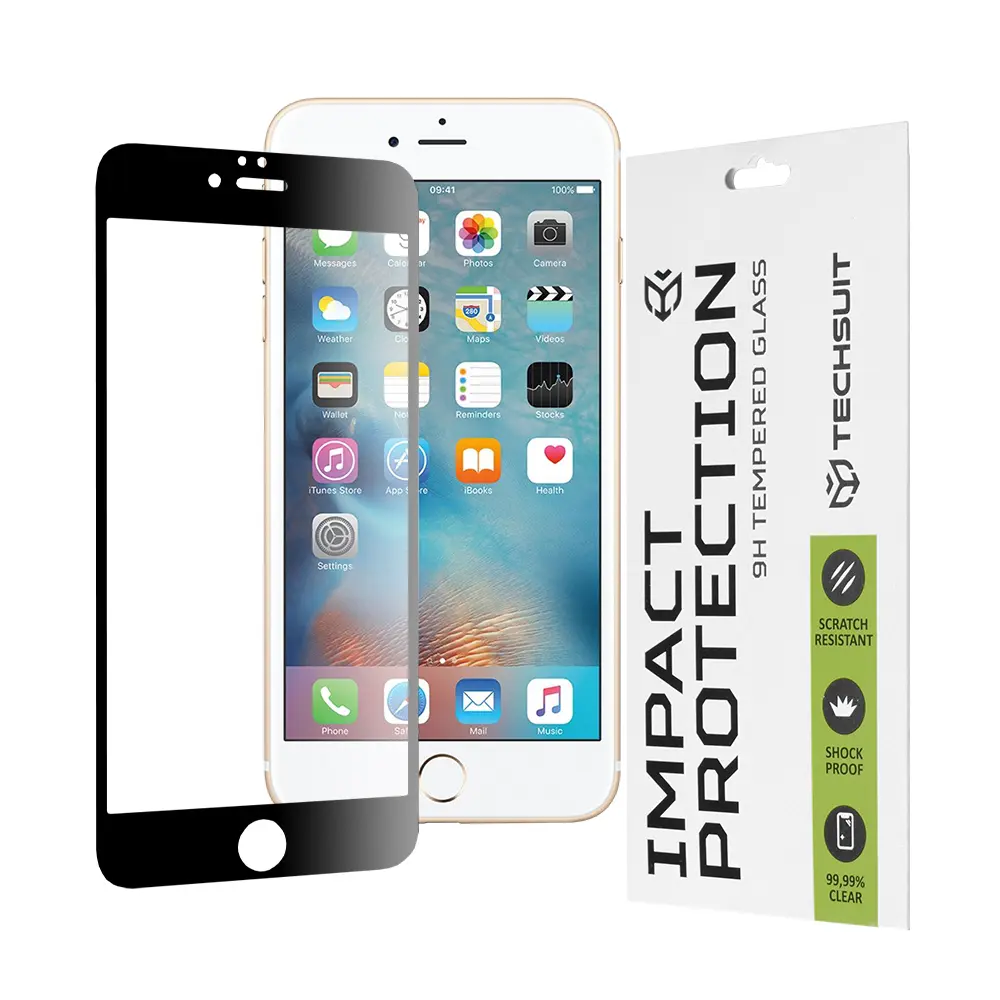 Techsuit 111D Celoplošné sklo iPhone 6 Plus 6s Černé