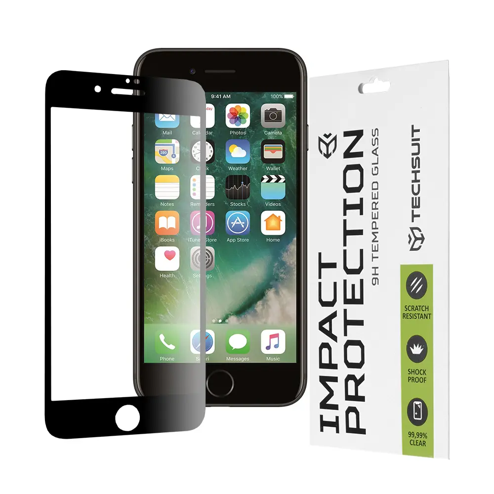 Techsuit 111D Celoplošné sklo iPhone 7 Plus iPhone 8 Plus Černé