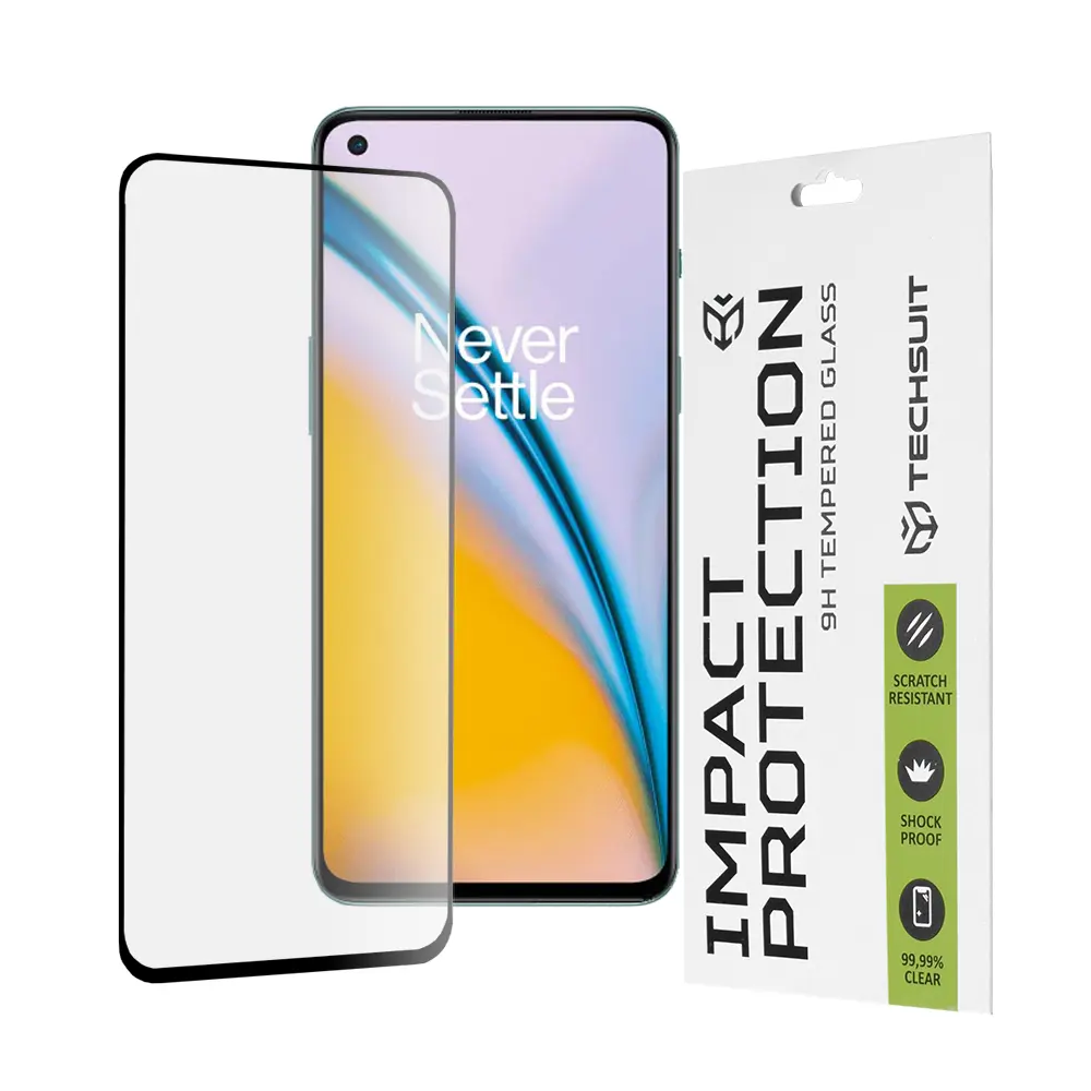 Techsuit 111D Celoplošné lepené sklo pro OnePlus Nord Black