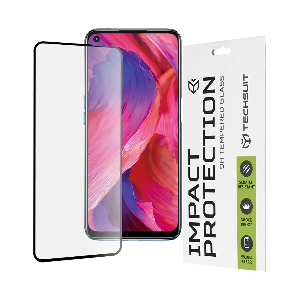 Techsuit 111D Celoplošné celolepicí sklo Oppo A54 5G A74 5G OnePlus Nord N200 5G Black
