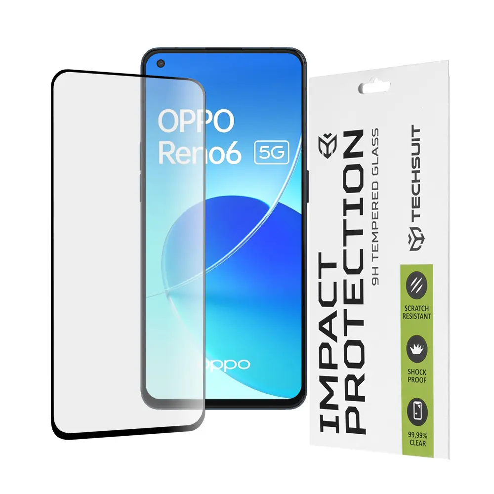 Techsuit 111D Plné sklo Oppo Reno6 5G (Mediatek) Black