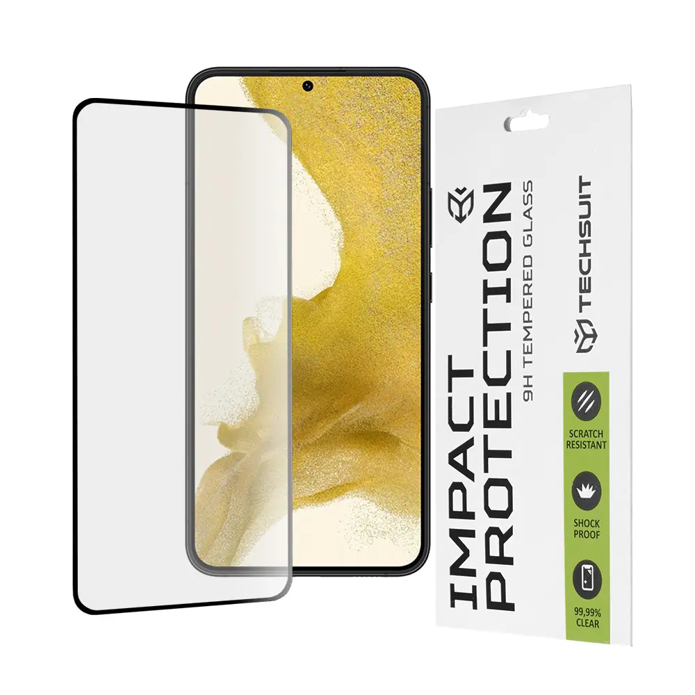 Techsuit 111D Celolepicí sklo Samsung S22 Plus S23 Plus Černé