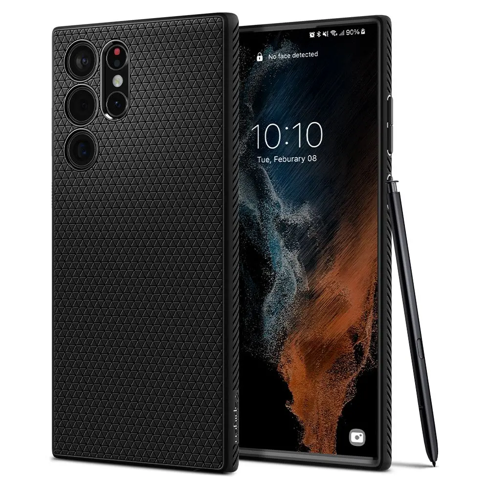 Spigen Tekutý Vzduch Samsung Galaxy S22 Ultra Černý