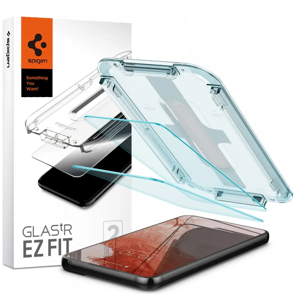 Spigen Glas.tR EZ-FIT 2 kusy Samsung Galaxy S22 Čiré