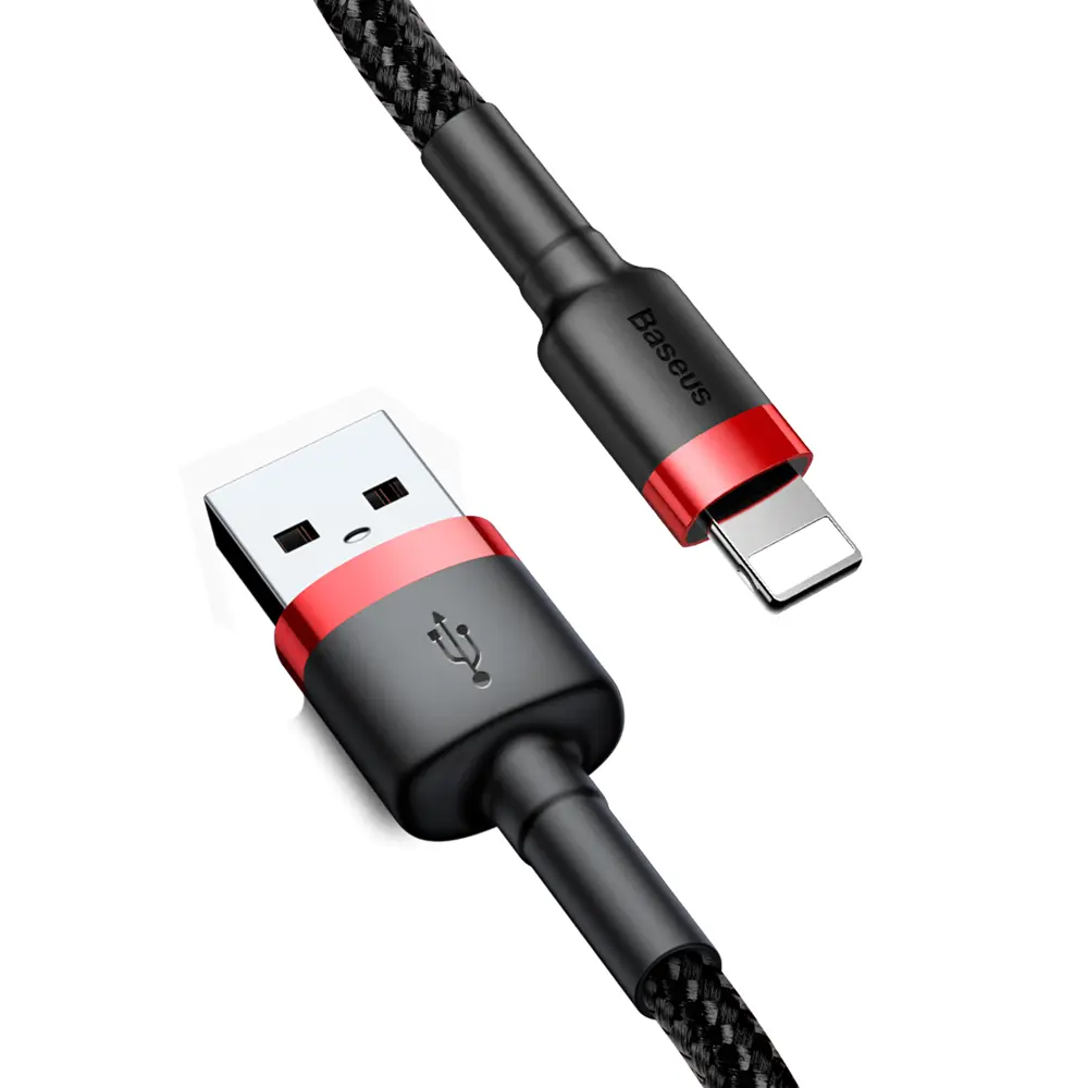 Baseus datový kabel Cafule Lightning 2m 1,5A červeno-černý