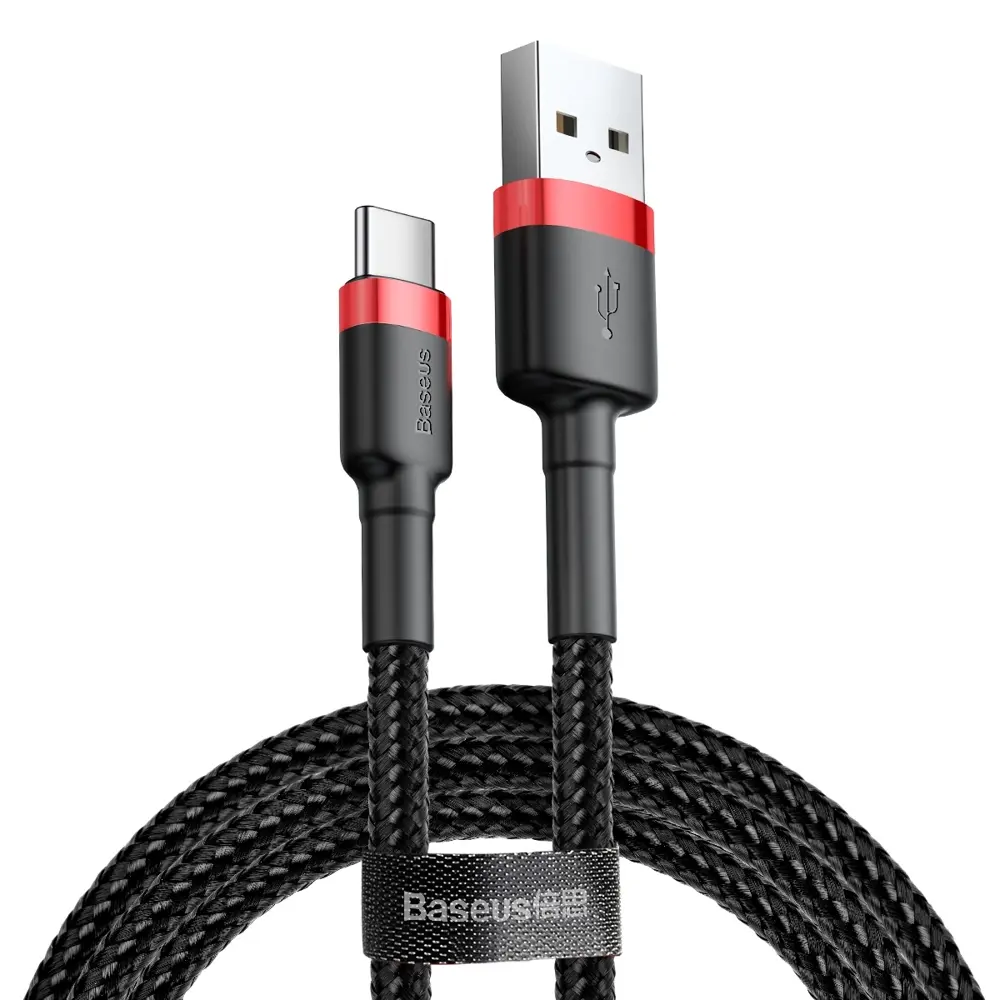 Datový kabel Baseus Cafule Series USB-A - USB-C 2A 2m Red-Black