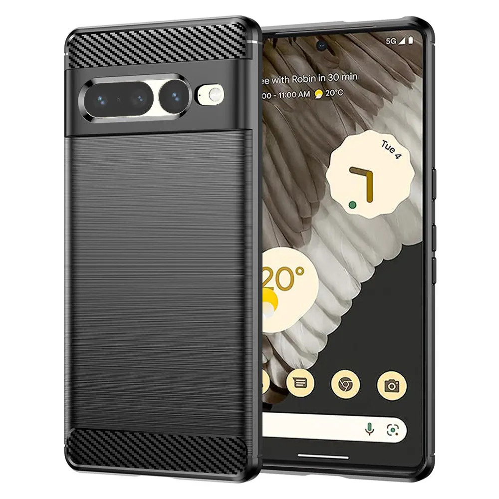 Techsuit Karbon Silikon Google Pixel 7 Pro Černá