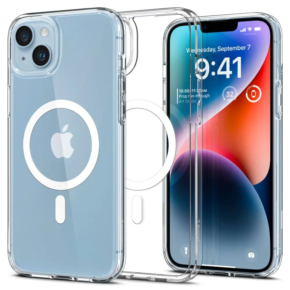 Kryt pro iPhone 14 Spigen Ultra Hybrid MagSafe - bílý