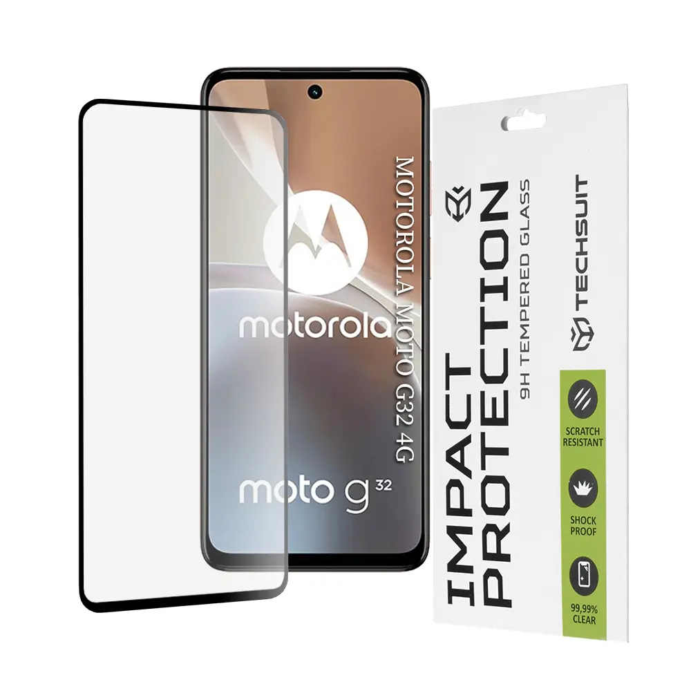 Techsuit 111D Celoplošné lepené sklo Motorola Moto G32 Black
