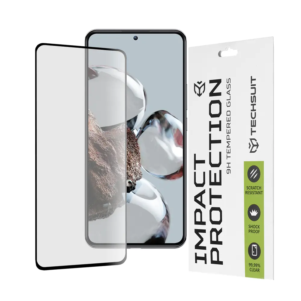 Techsuit 111D Celoplošné lepené sklo Xiaomi 12T 12T Pro Black