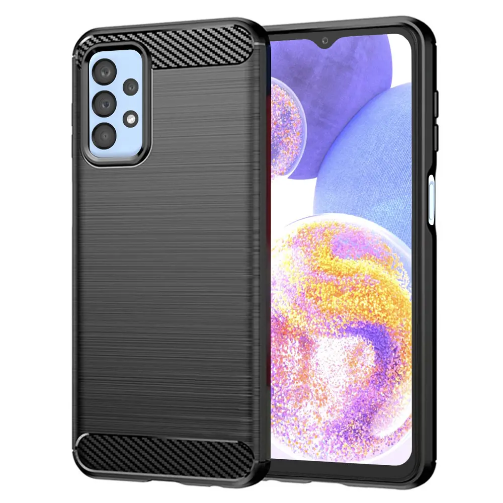 Techsuit Karbon Silikon Samsung Galaxy A23 4G A23 5G Černý