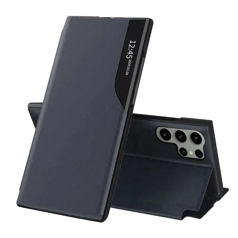 Techsuit eFold Series – pouzdro na Samsung Galaxy S23 Ultra – tmavomodrý