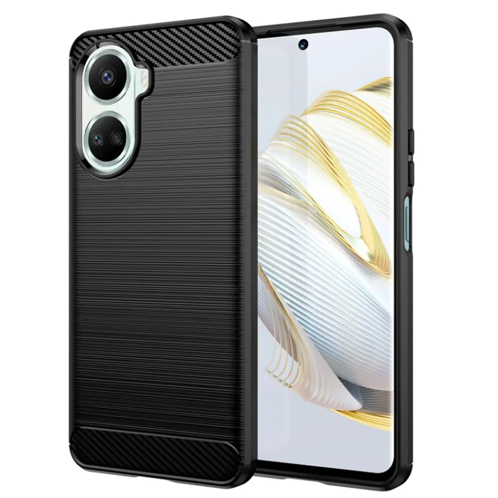 Techsuit Karbon Silikon Kryt Huawei nova 10 SE Černý