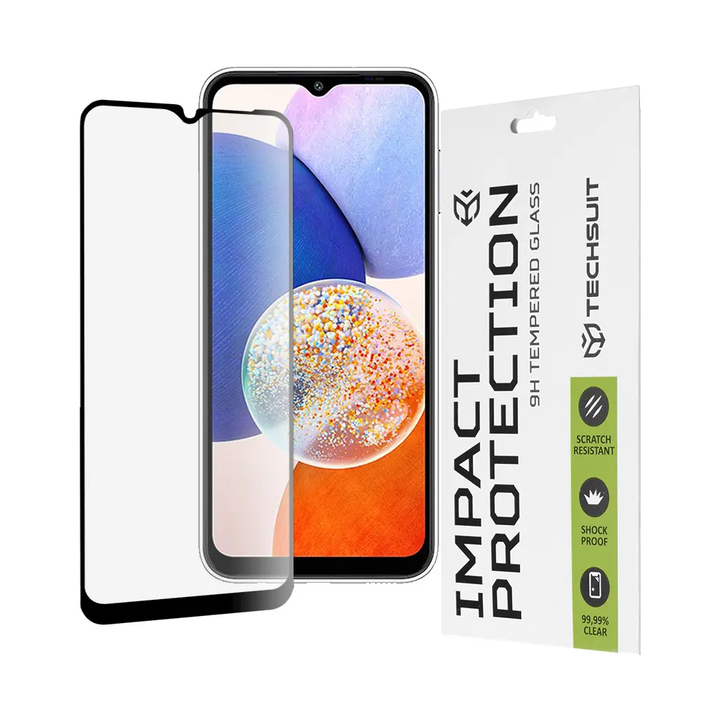 Techsuit 111D Celoplošné sklo Samsung Galaxy A14 4G A14 5G Black