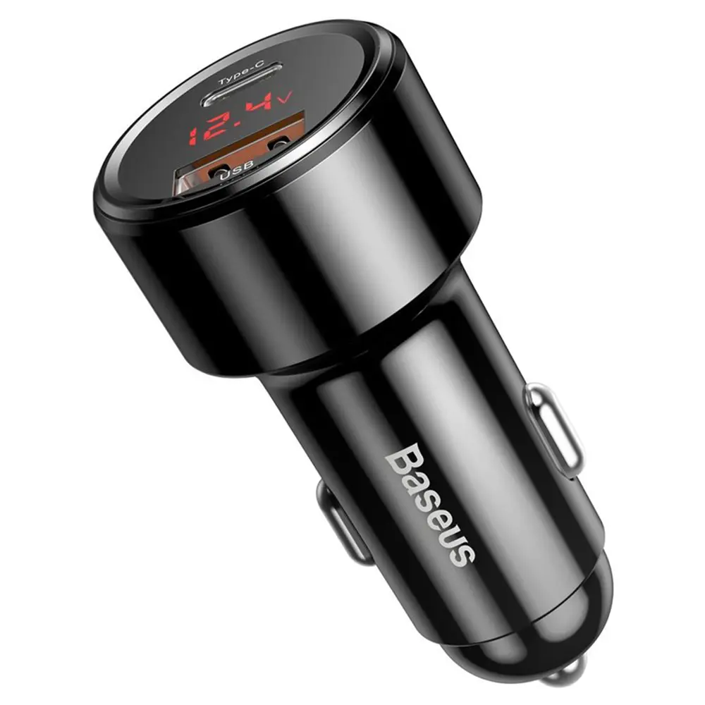 Adaptér do auta Baseus Magic Series USB-C/USB-A 45W černý