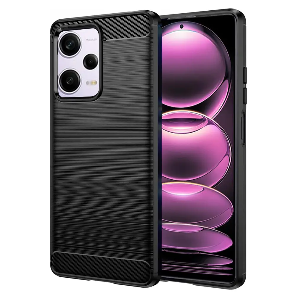 Techsuit Karbon Silikon Xiaomi Redmi Note 12 Pro 5G Poco X5 Pro Černý