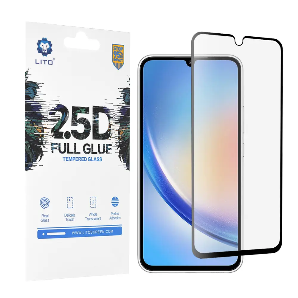 Lito 2.5D Celoplošné sklo Samsung Galaxy A34 5G Černé