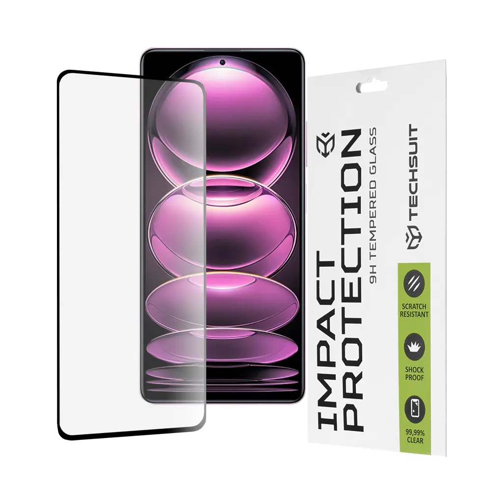 Techsuit 111D Celoplošné lepící sklo Xiaomi Redmi Note 12 Pro 5G Black