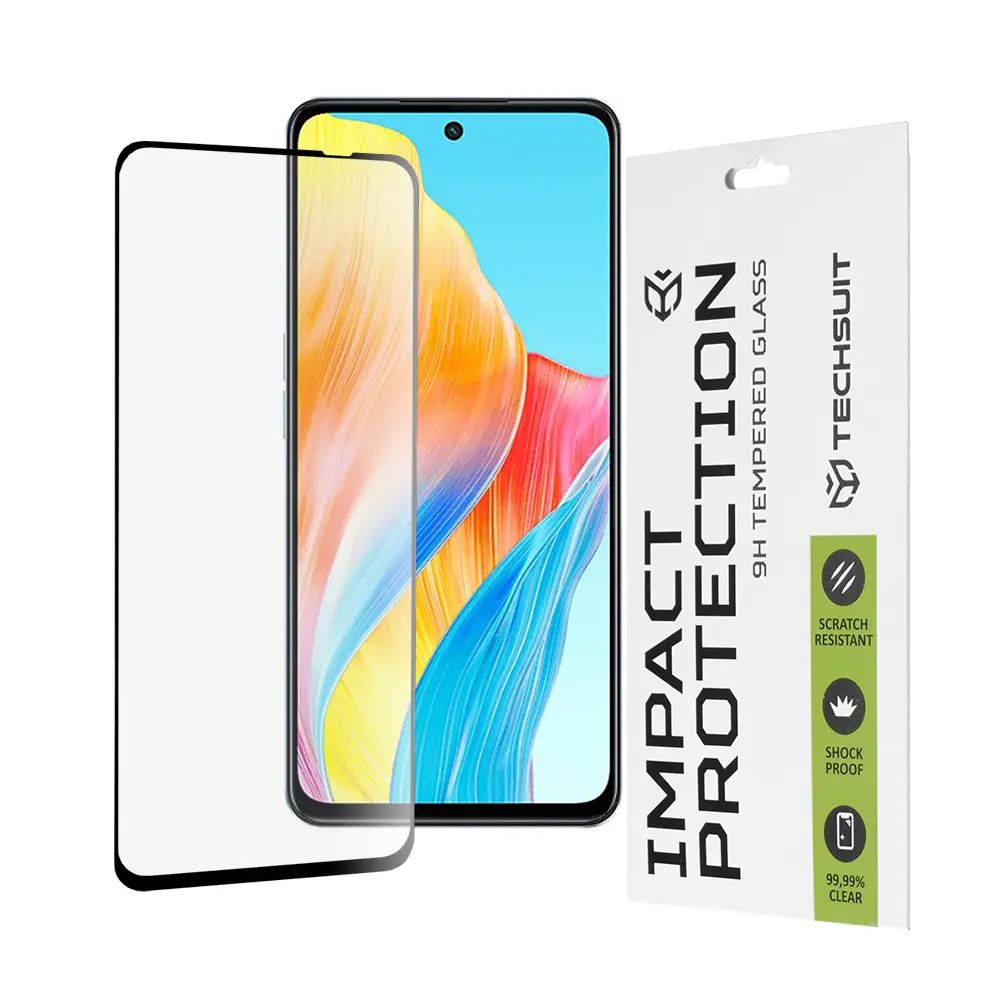 Techsuit 111D Celoplošné sklo Oppo A98 5G A79 5G A58 4G Black