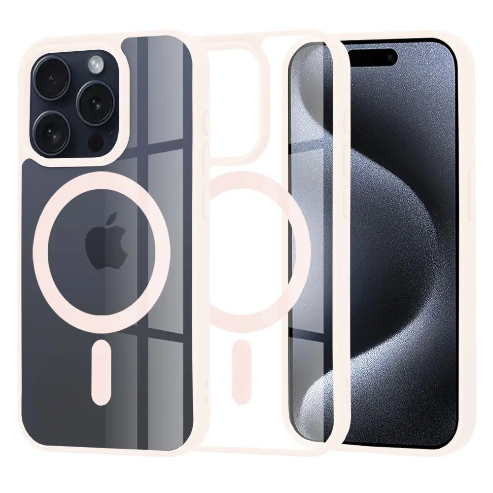 Techsuit MagSafe Pro iPhone 15 Pro Nude růžová