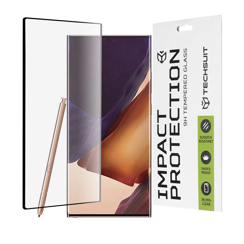 Techsuit 111D Celoplošné 3D sklo Samsung Note 20 Ultra Černá