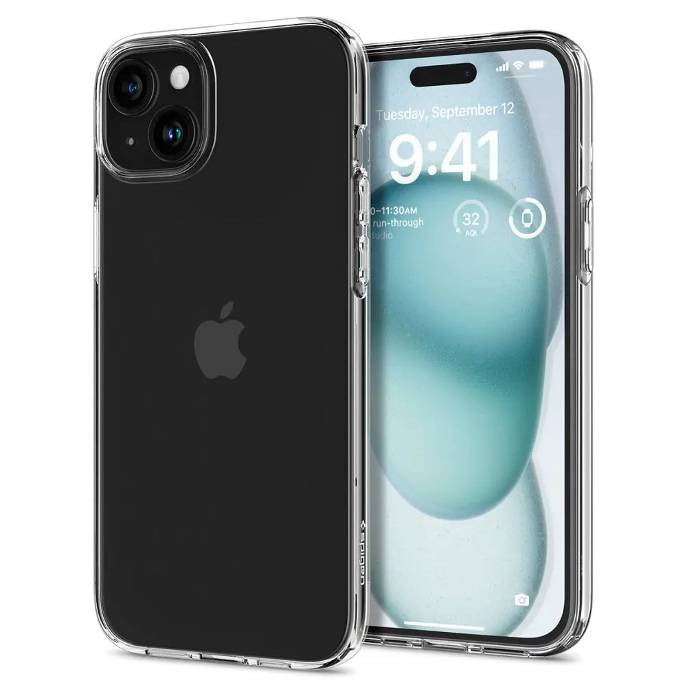 Spigen Tekutý Krystal iPhone 15 Průhledný