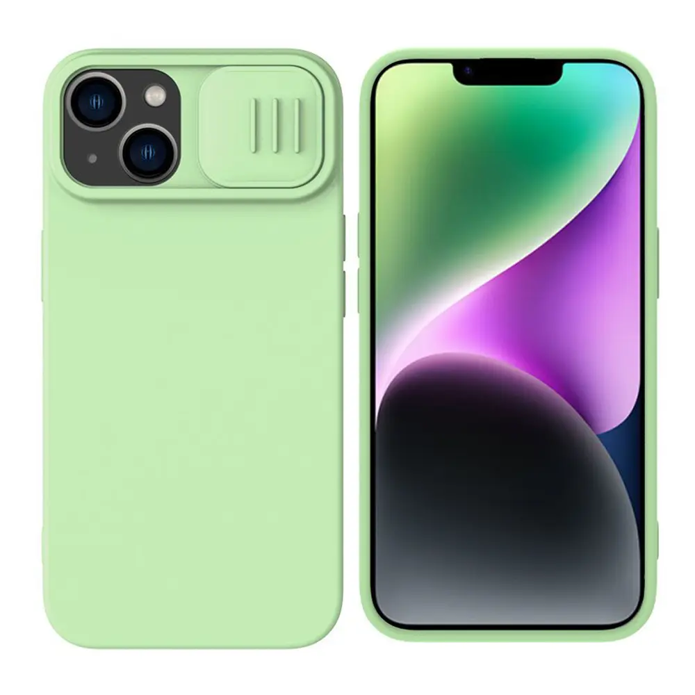 Nillkin CamShield Silikonový MagSafe iPhone 15 Plus Mátově zelená