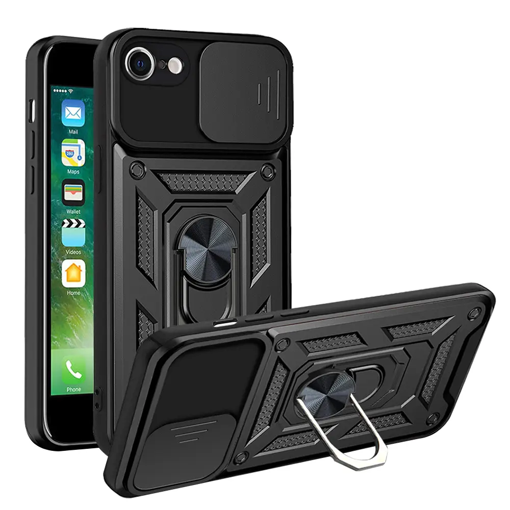 Techsuit Kryt CamShield iPhone 7 8 SE 2 2020 SE 3 2022 Černá