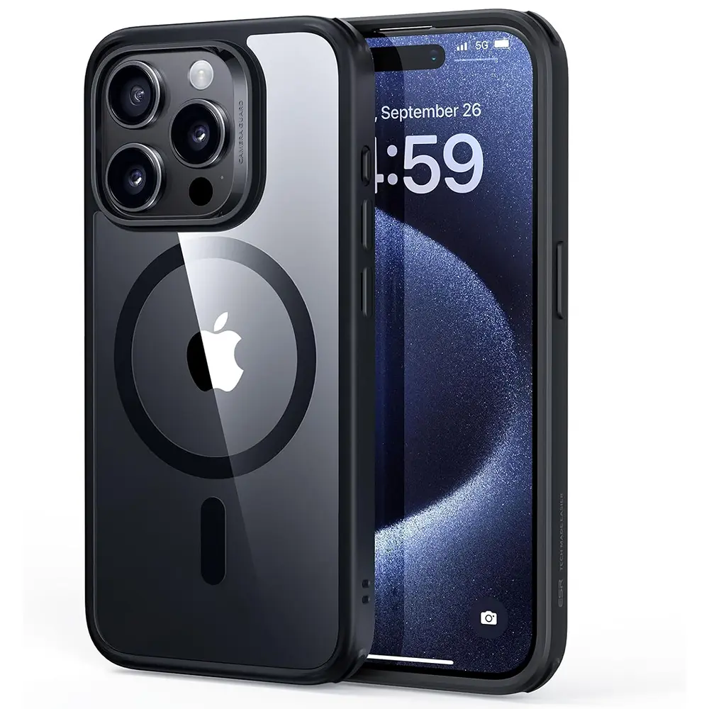 ESR Classic Hybrid HaloLock iPhone 15 Pro Max Čirá černá