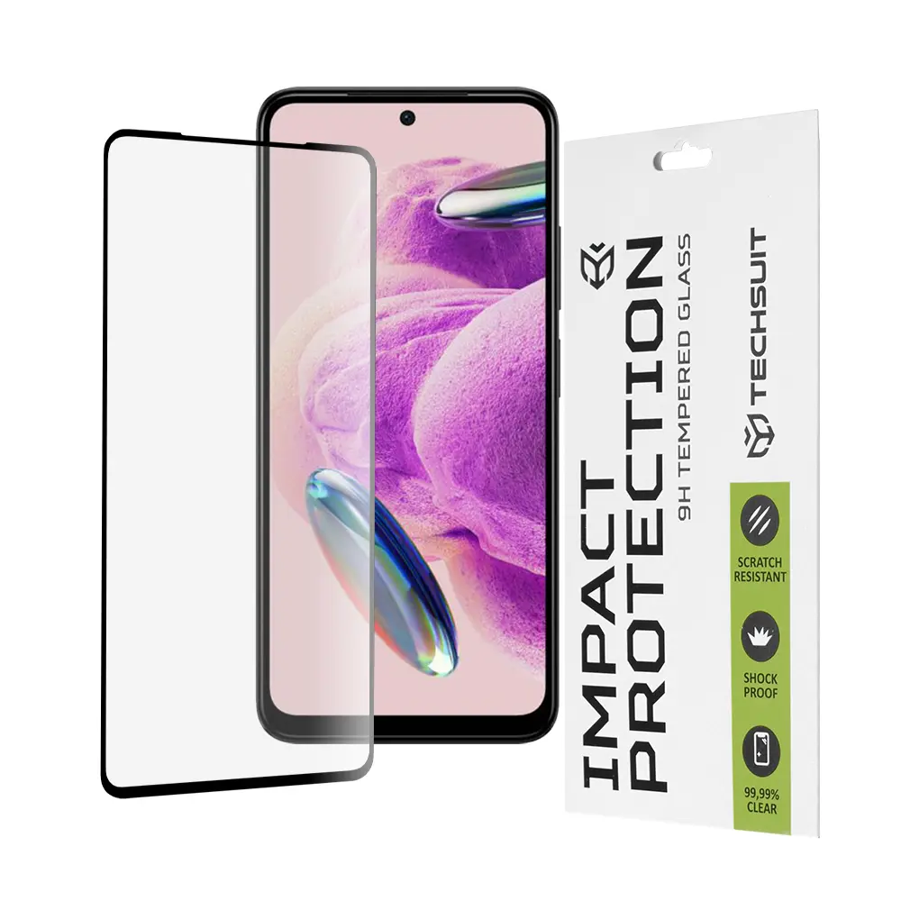 Techsuit 111D Celoplošné Lepení Sklo Xiaomi Redmi Note 12S Černá