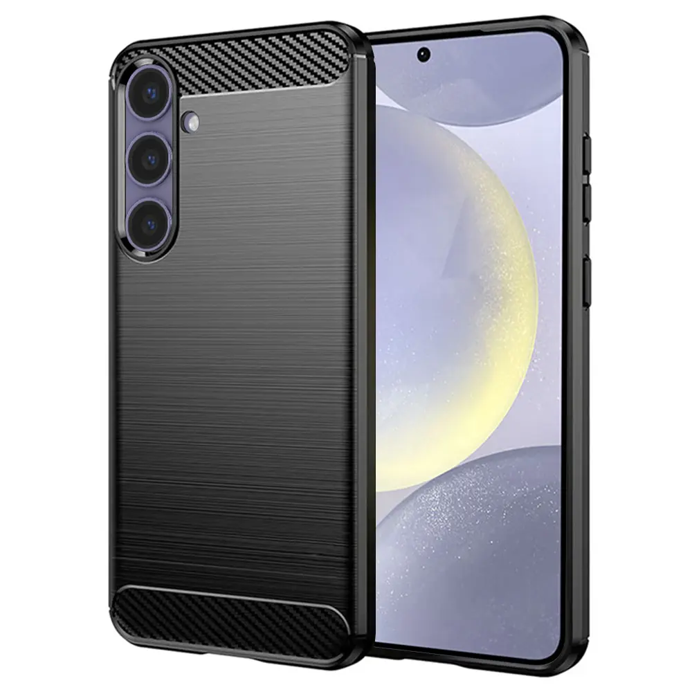 Techsuit Karbon Silikon Samsung Galaxy S24 Plus Černý