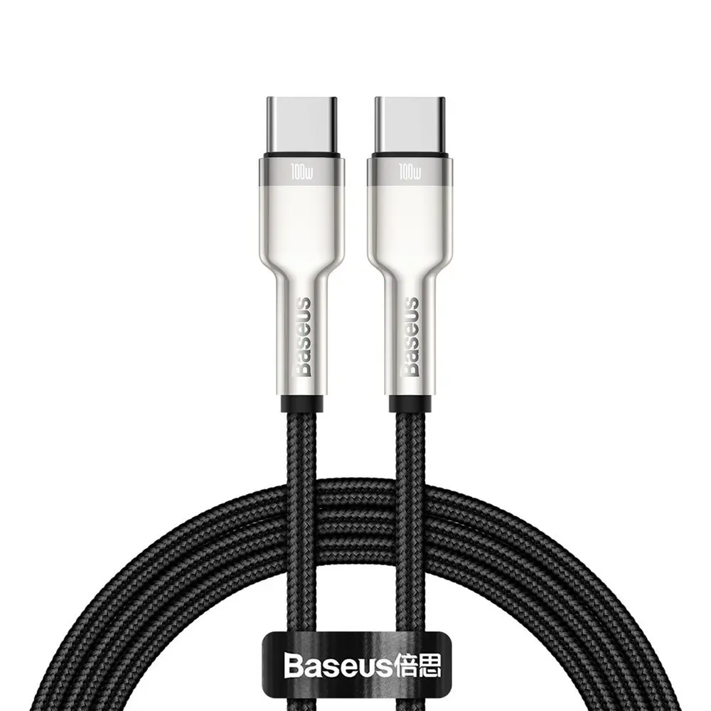 Baseus Cafule Metal Series Datový Kabel USB-C - USB-C 100W 1m Black CATJK-C01