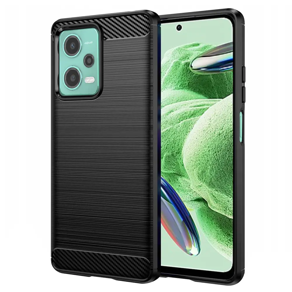Techsuit Karbon Silikon Xiaomi Redmi Note 12 5G Poco X5 Černá