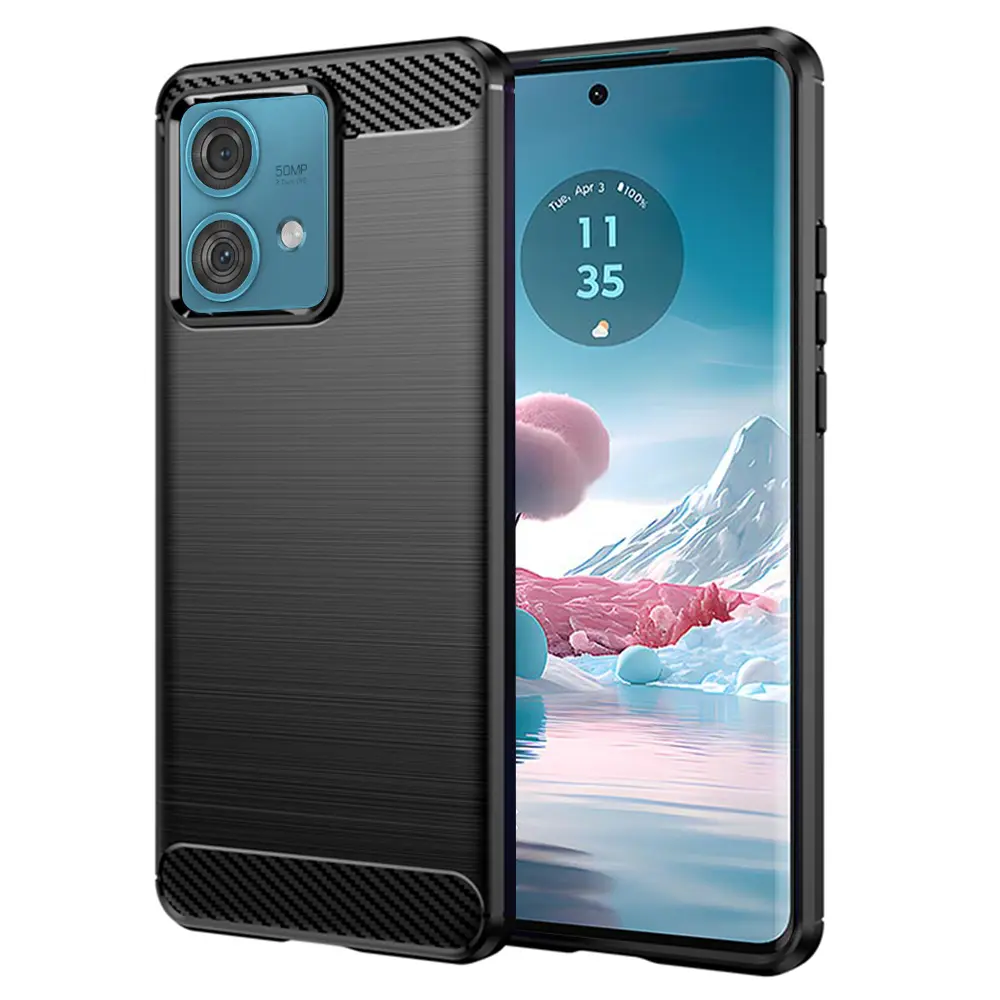 Techsuit Karbon Silikon Motorola Edge 40 Neo Černý