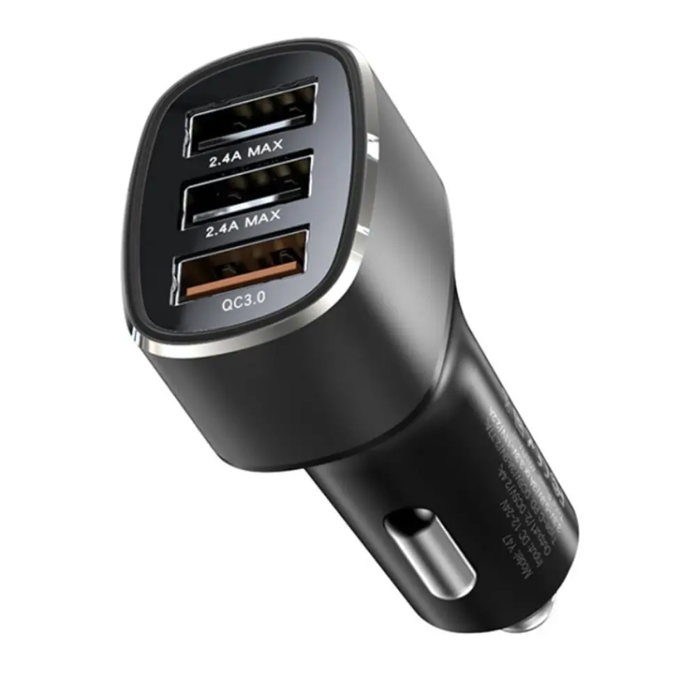 Yesido Nabíječka do auta Y46 3x USB 2.4A QC3.0 Fast Charging 42W Black