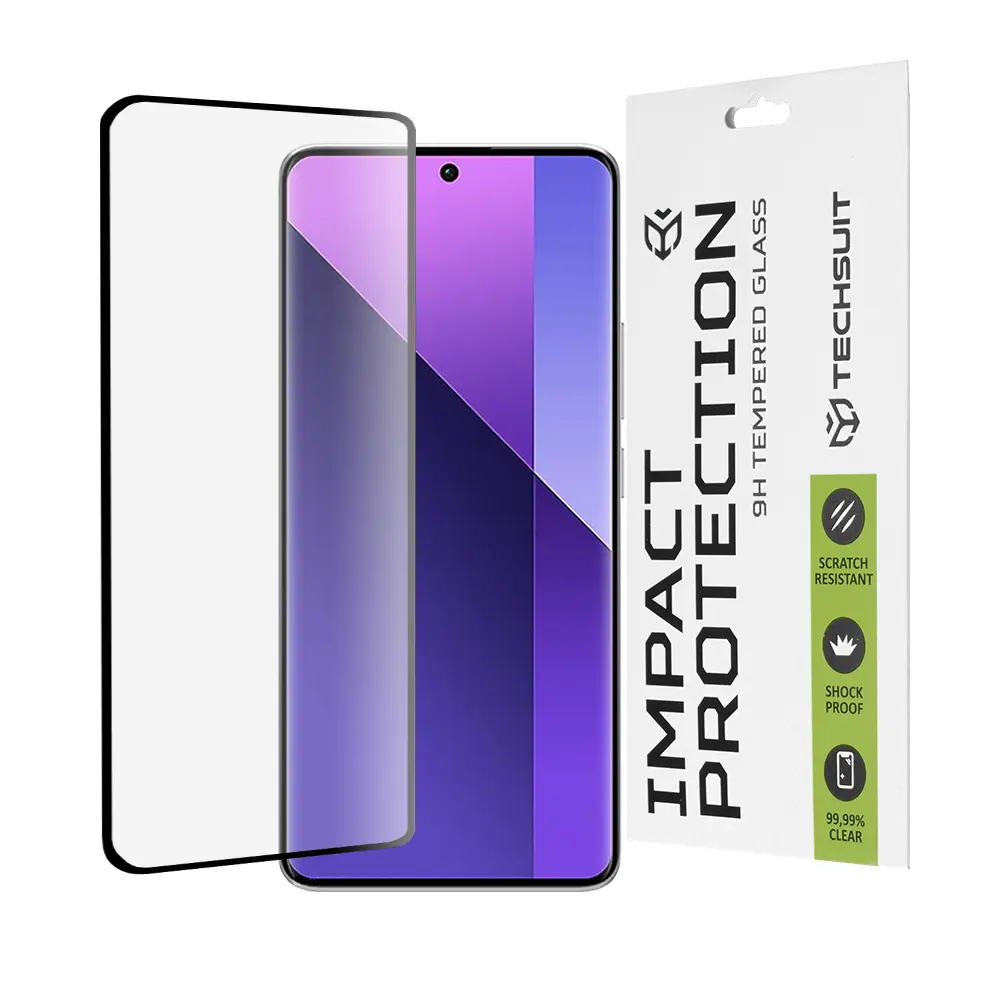Techsuit 111D Celoplošné 3D Zakřivené Xiaomi Redmi Note 13 Pro+ 5G Černé