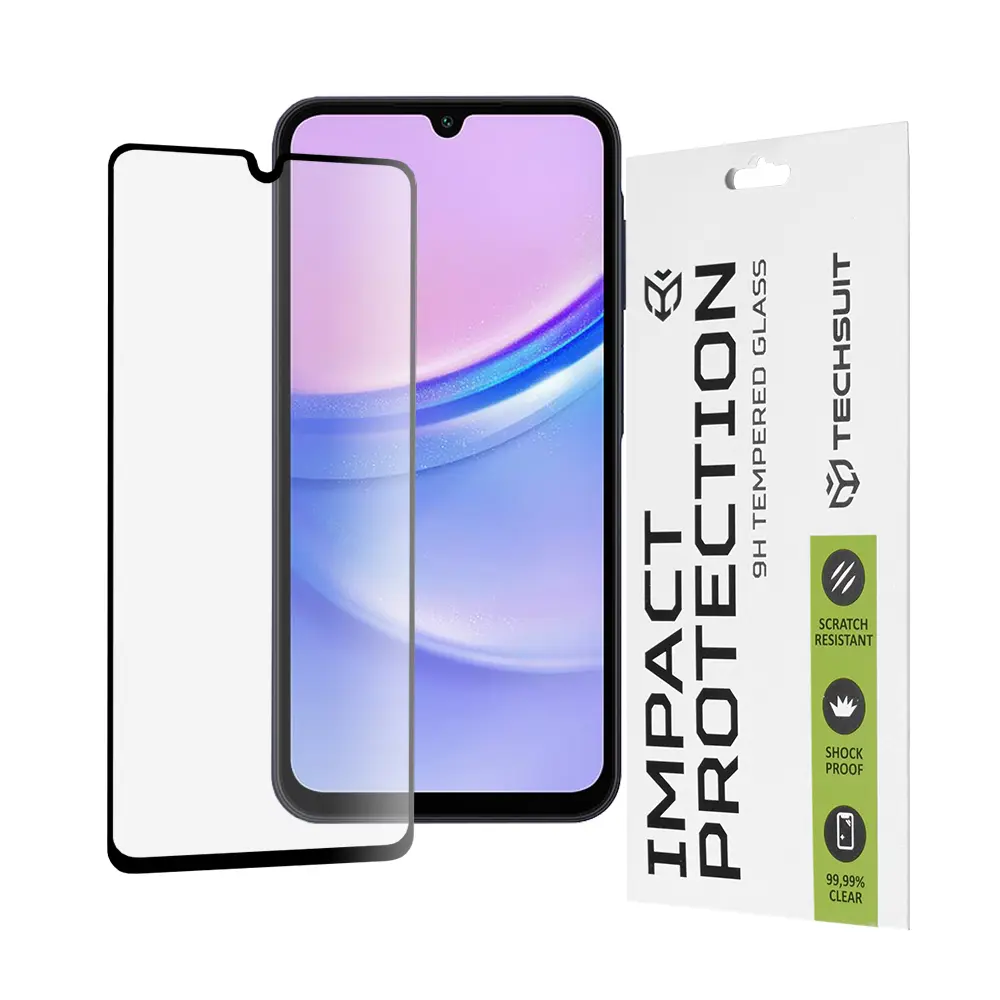 Techsuit 111D Celolepicí sklo Samsung A15 4G 5G A24 A25 5G M15 Black