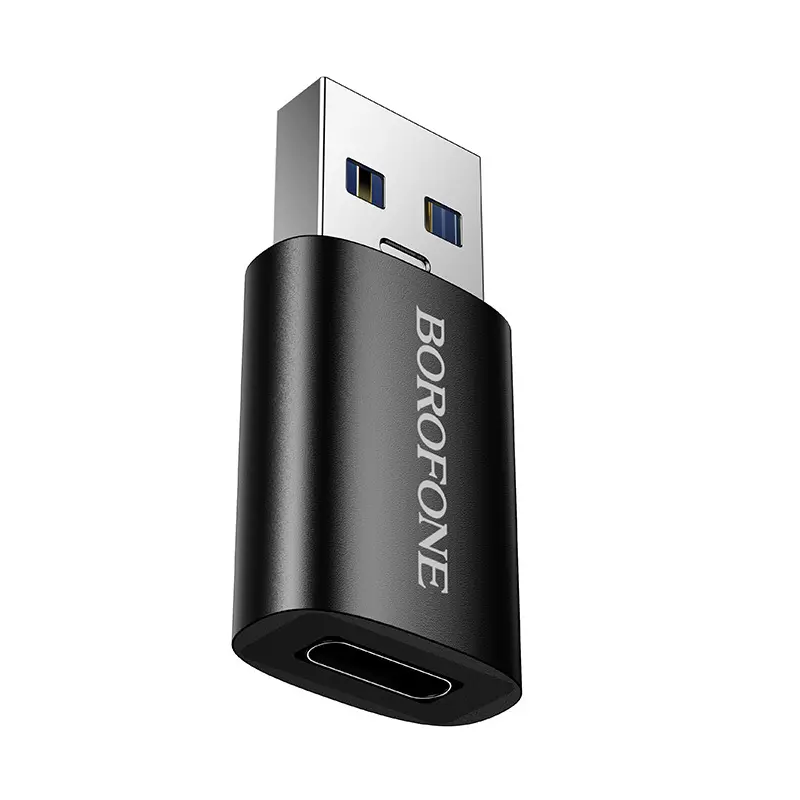Adaptér Borofone BV26B - USB na Type C - černý