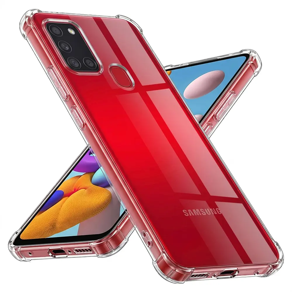 Techsuit Nárazuvzdorný Průhledný Silikon Samsung Galaxy A21s Clear