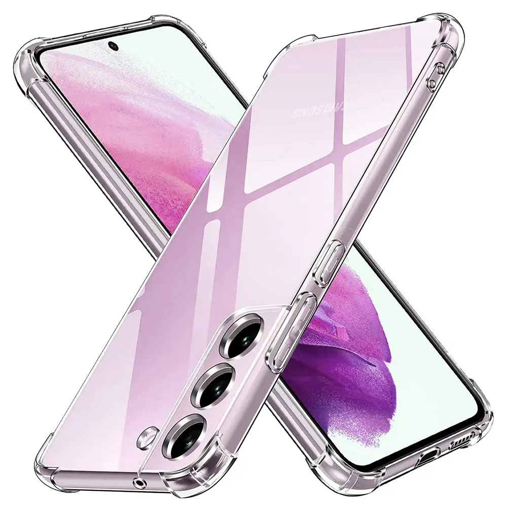 Techsuit Shockproof Clear Silicone – pouzdro na Samsung Galaxy S21 FE 5G – průhledný